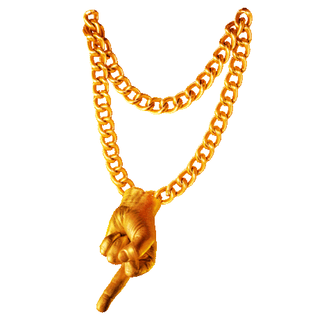 rocketandwink gold finger jewelry chain Sticker