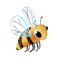 Bee Flying Sticker