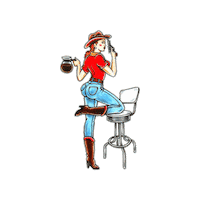 Girl Coffee Sticker by EGDINER