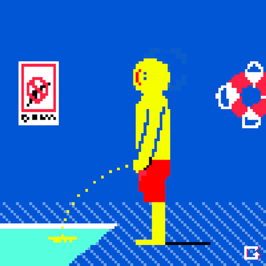 Pool Pee GIF by gifnews