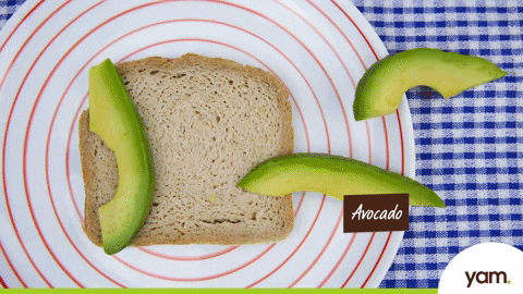 yamglutenvrij food lunch bread avocado GIF