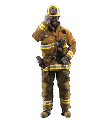 Firefighter Hello Sticker by Originals