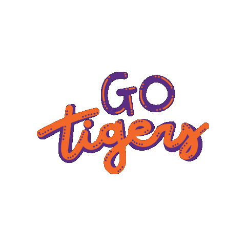 Clemson Tigers Orange Sticker by Tigertown Graphics