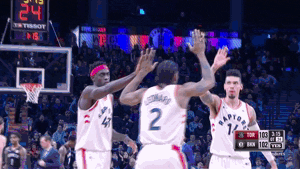 High Five Toronto Raptors GIF by NBA