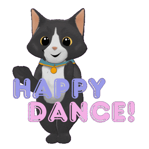 Happy Cat Sticker by TeamKrikey