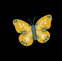 PineAndSpruce butterfly folk art pineandspruce pine and spruce GIF
