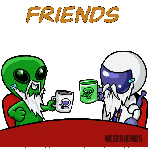 Best Friends Forever Cheers Sticker by VeeFriends