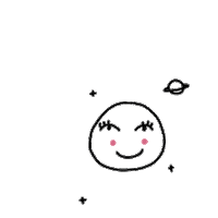 bethclaremc happy illustration black moon Sticker