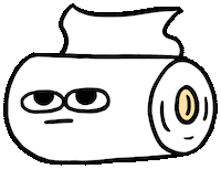 Toilet Paper Head Sticker by Esmile Studio