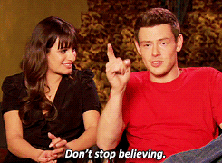 dont stop believing lea michele GIF
