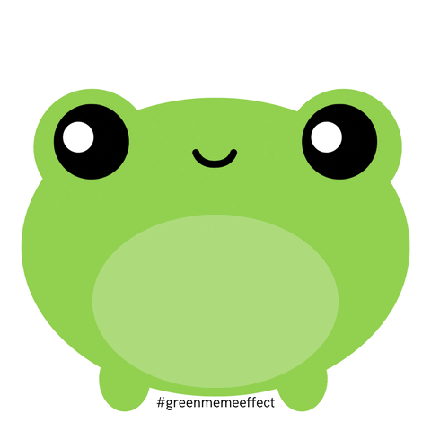 GreenMemeEffect giphyupload green proud frog GIF