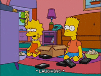 bart simpson popcorn GIF