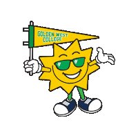 GoldenWestCollege goldie gwc rustler golden west Sticker