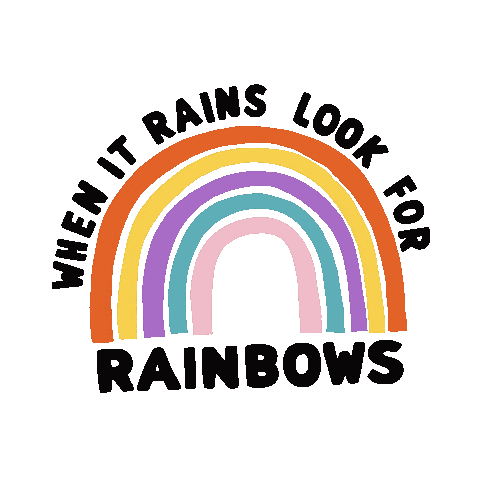 Rainbow Positivity Sticker by Happy Peach Club
