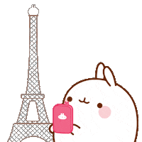 Travelling France Sticker by Molang