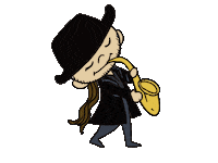 leopardomarmolejo cartoon sticker sax leopardo Sticker