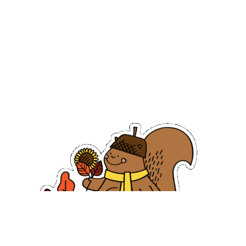 Fall Squirrel Sticker by University of Michigan Student Life