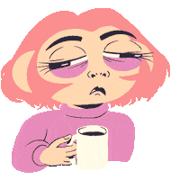 Tired Good Morning Sticker