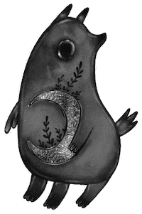 timianwolf night moon creepy spooky Sticker