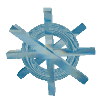 digichel blue weird abstract pirate Sticker