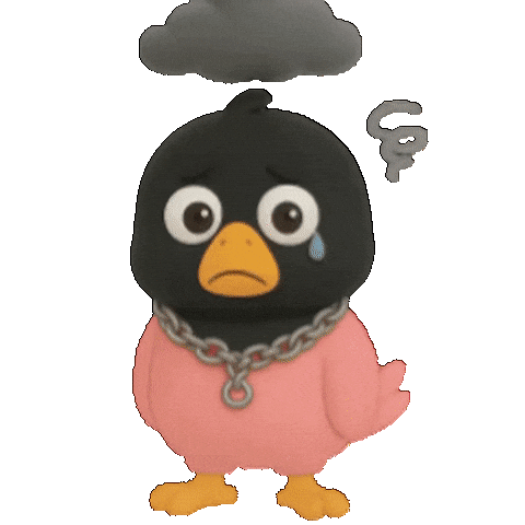 Sad Dark Cloud Sticker