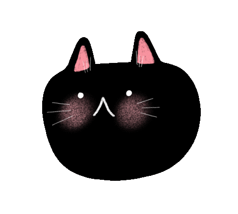 Black Cat Ugh Sticker by ALXNDRA