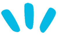 Light Blue Wow Sticker