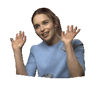 excited emilia clarke Sticker