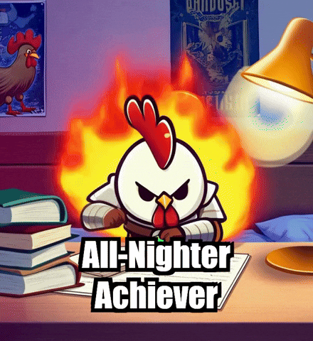 Late Night Study GIF by Zorooster