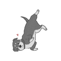 riskitdesign love heart dog kawaii Sticker