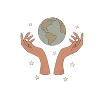 Stars Earth Sticker by Bohoswing