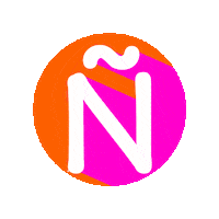 Pink Orange Sticker