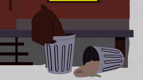 bear eating trash GIF by South Park 