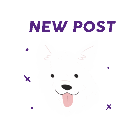 White Dog Sticker by petall