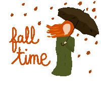 grulligroogl girl woman fall orange Sticker