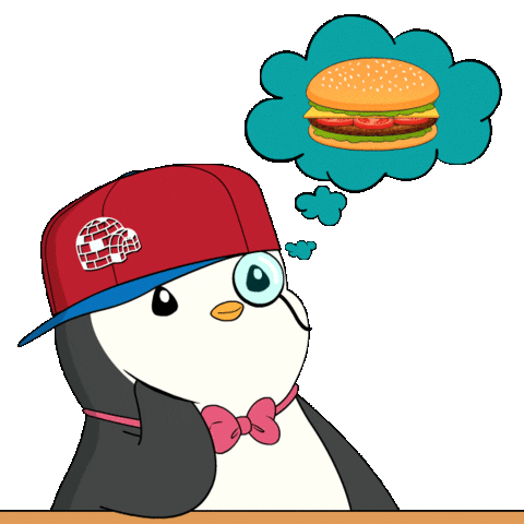 Hungry Bon Appetit Sticker by Pudgy Penguins