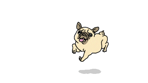 happy dog dancing STICKER