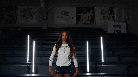 Georgia Tech Volleyball GIF by Georgia Tech Yellow Jackets