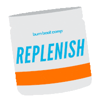 Orange Replenish Sticker by Burn Boot Camp