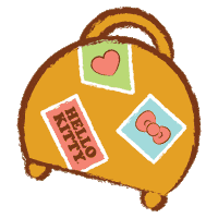 Sanrio hello kawaii travel kitty Sticker