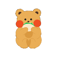 Bear Eating Sticker
