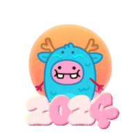 Happy New Year Sticker by DINOSALLY
