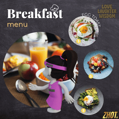 Breakfast Time GIF by Zhotcita