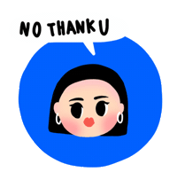 lovegeun girl no hello blue Sticker
