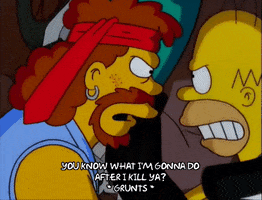 homer simpson fighting GIF