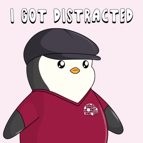 Distract Spaced Out GIF by Pudgy Penguins