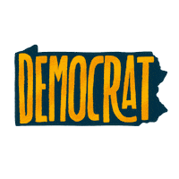 Democrat Pittsburgh Sticker by Creative Courage
