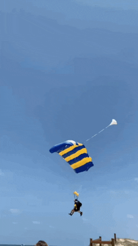 innagram beach landing skydive skydiving noosa GIF