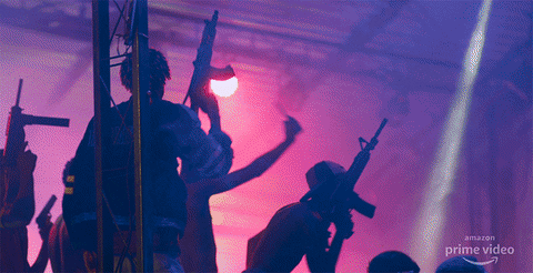 Guns Up Dancing GIF by Prime Video BR