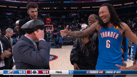 Oklahoma City Thunder Handshake GIF by NBA